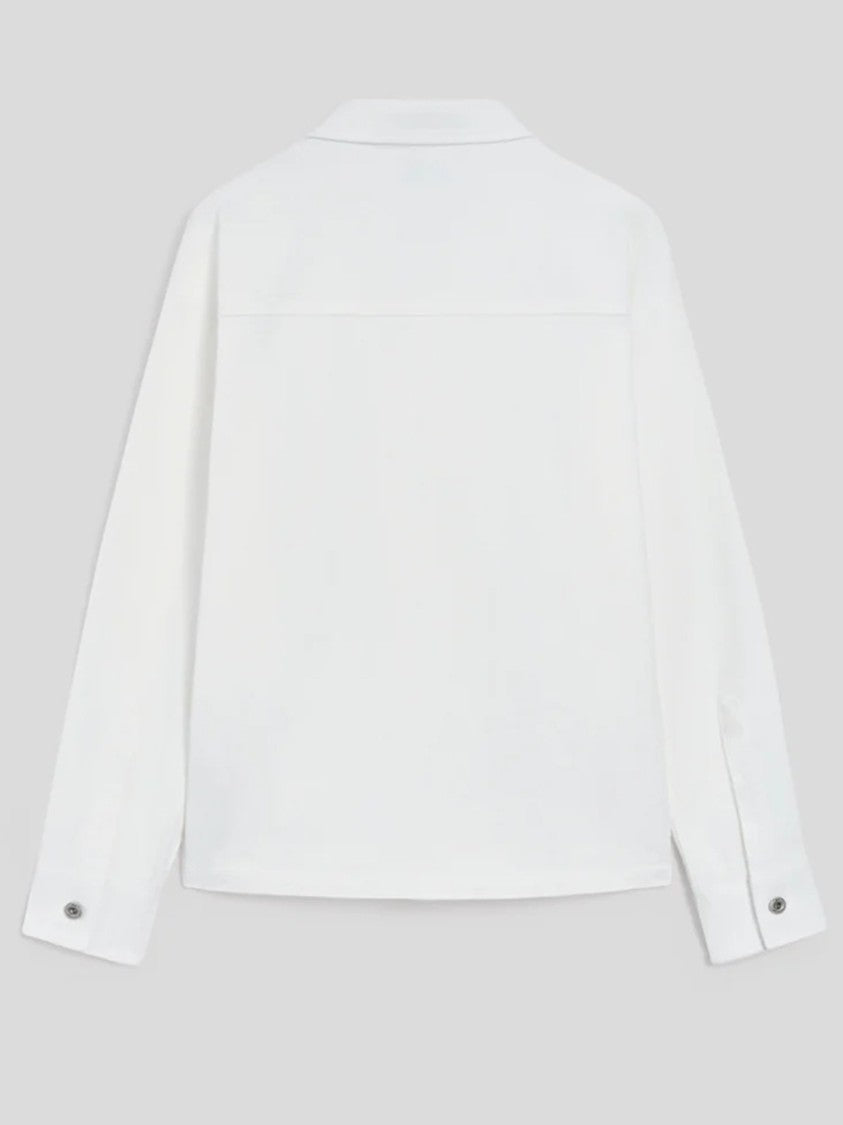 Pence White Tommy Button Up Cotton Jacket