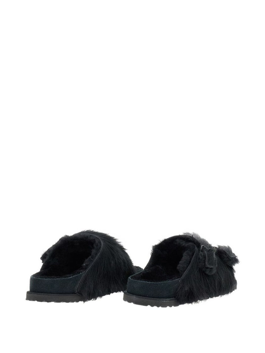Birkenstock Black Suede Slip-On Sandals