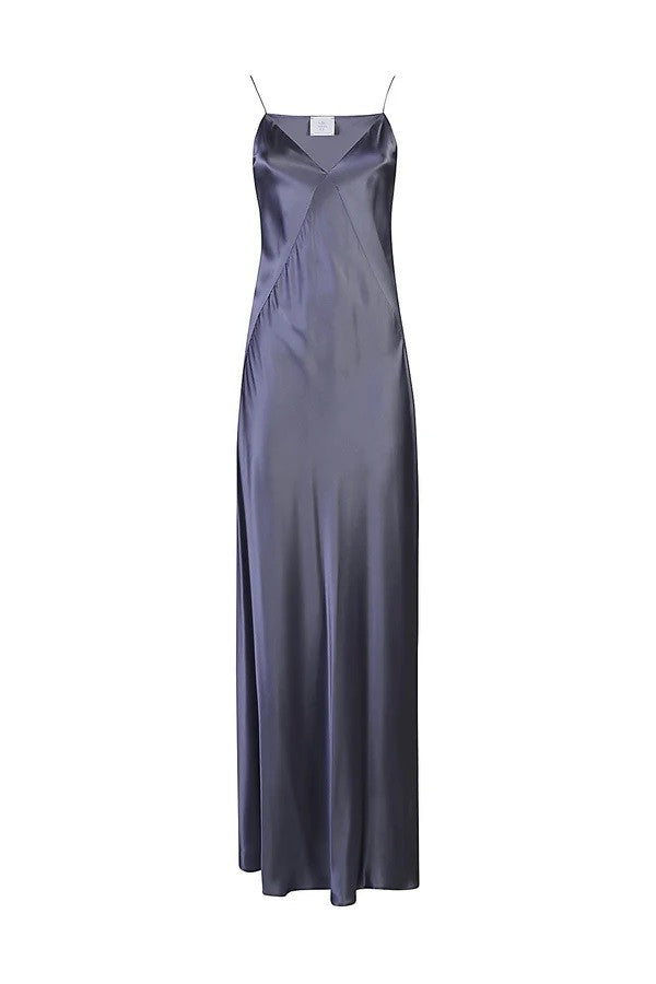 Eleventy Midi-Length Slip Dress With V-Neckline