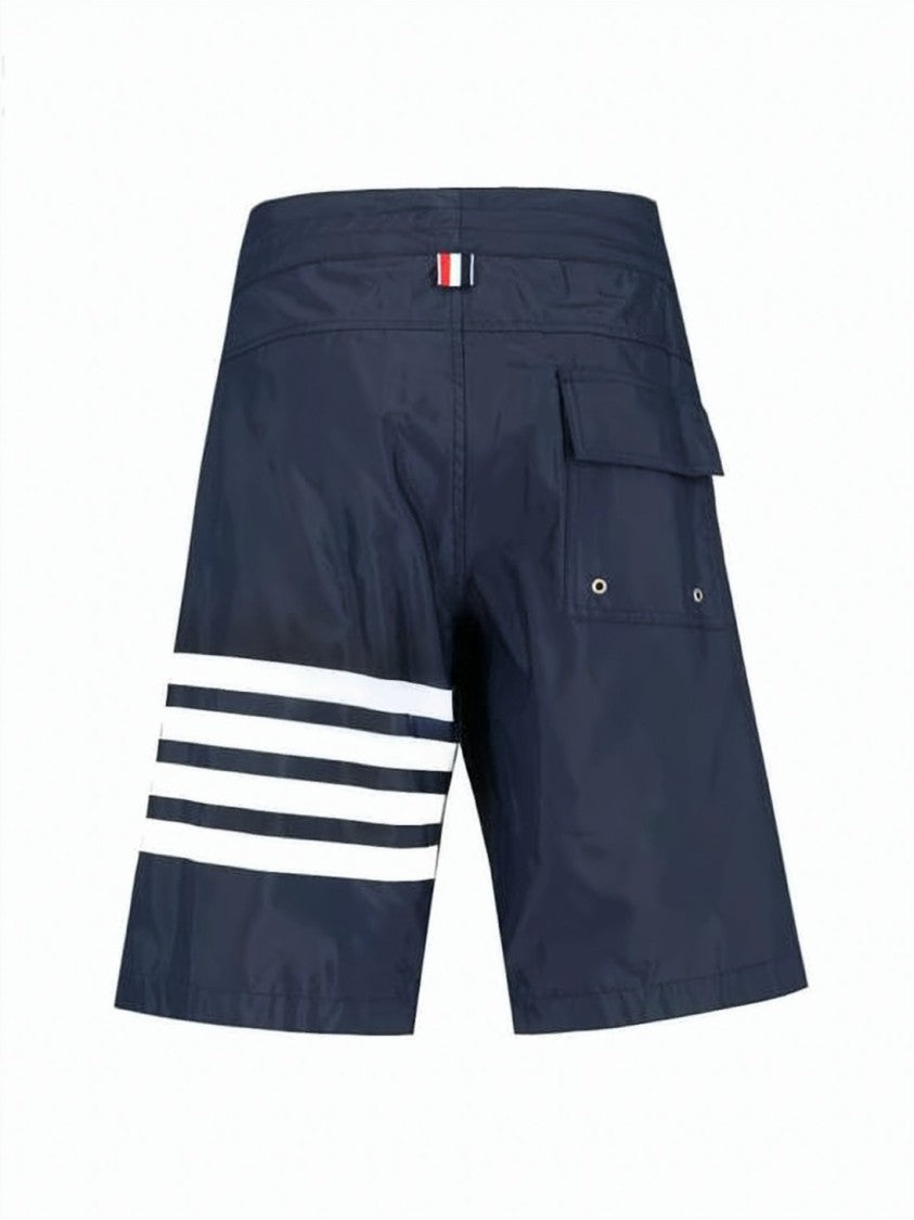 Thom Browne Thom Browne Four-Stripe Swim Shorts