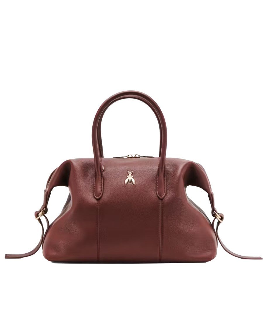 Patrizia Pepe Smooth Leather Double-Zip Handbag