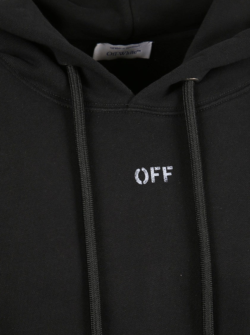 Off-White Stencil Arrow Graphic Hoodie With Premium Cotton Construction