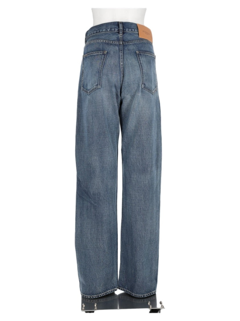 J. W. Anderson Blue Relaxed Faded Whiskered Straight-Leg Jeans