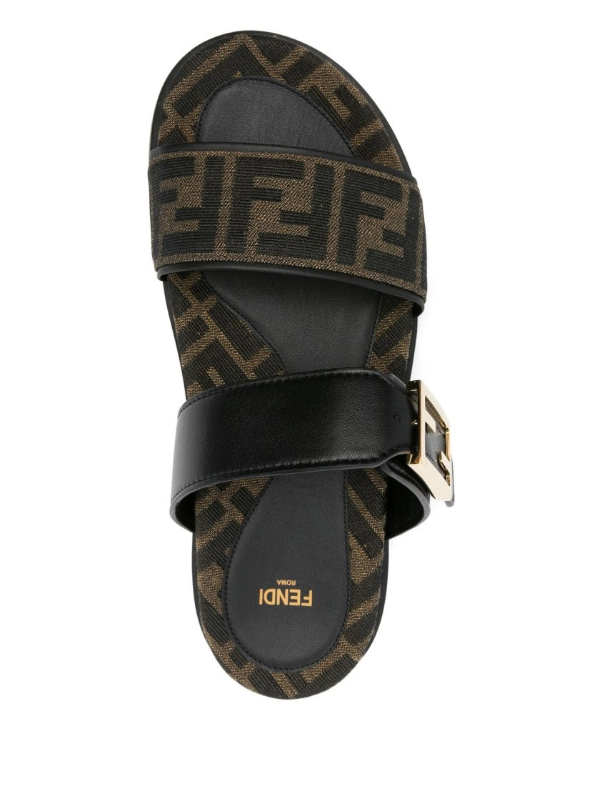 Fendi Feel Nappa Leather Sandals