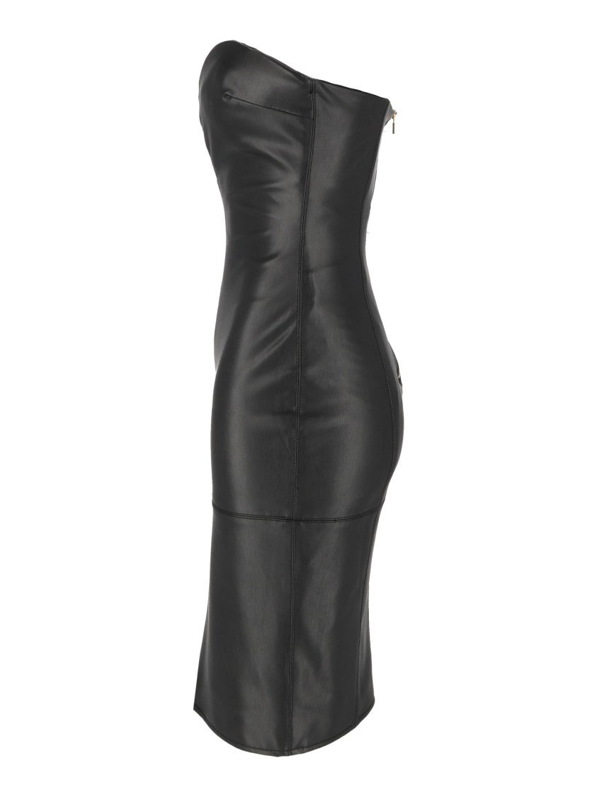 Elisabetta Franchi Black Strapless Sweetheart Mini Dress