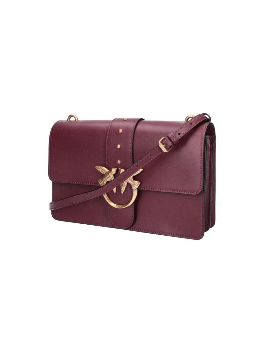 Pinko Shoulder Bag With Gold-Tone Chain And Love Birds Logo