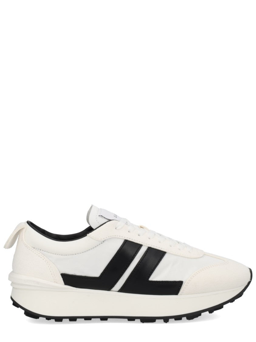 Lanvin White Leather Bumpr Geometric Sneakers