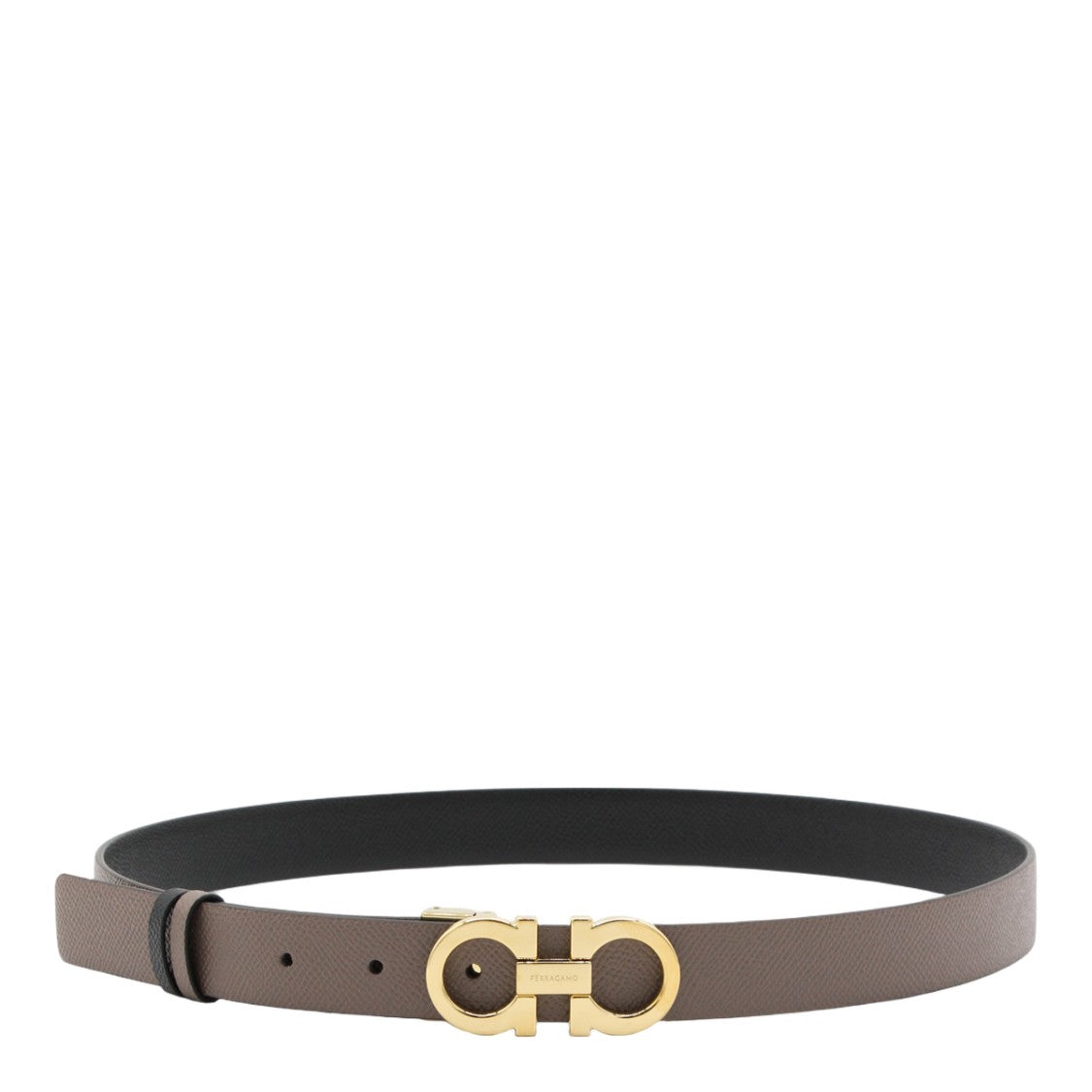 Ferragamo Textured Taupe Belt