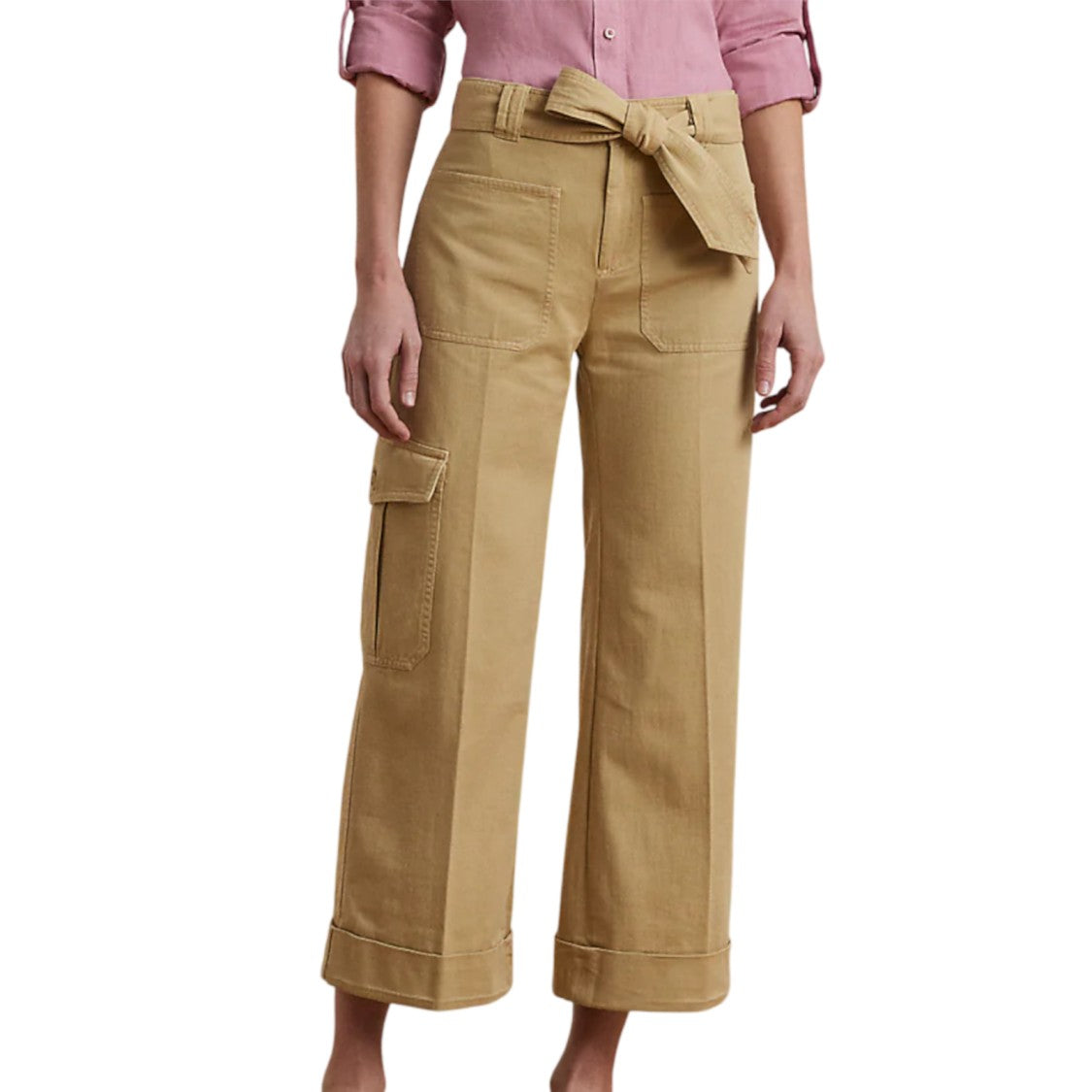 Lauren Ralph Lauren High-Waisted Wide-Leg Cargo Pants