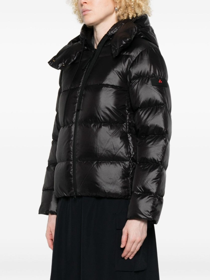 Peuterey Tailored Black Coat With Structured Collar