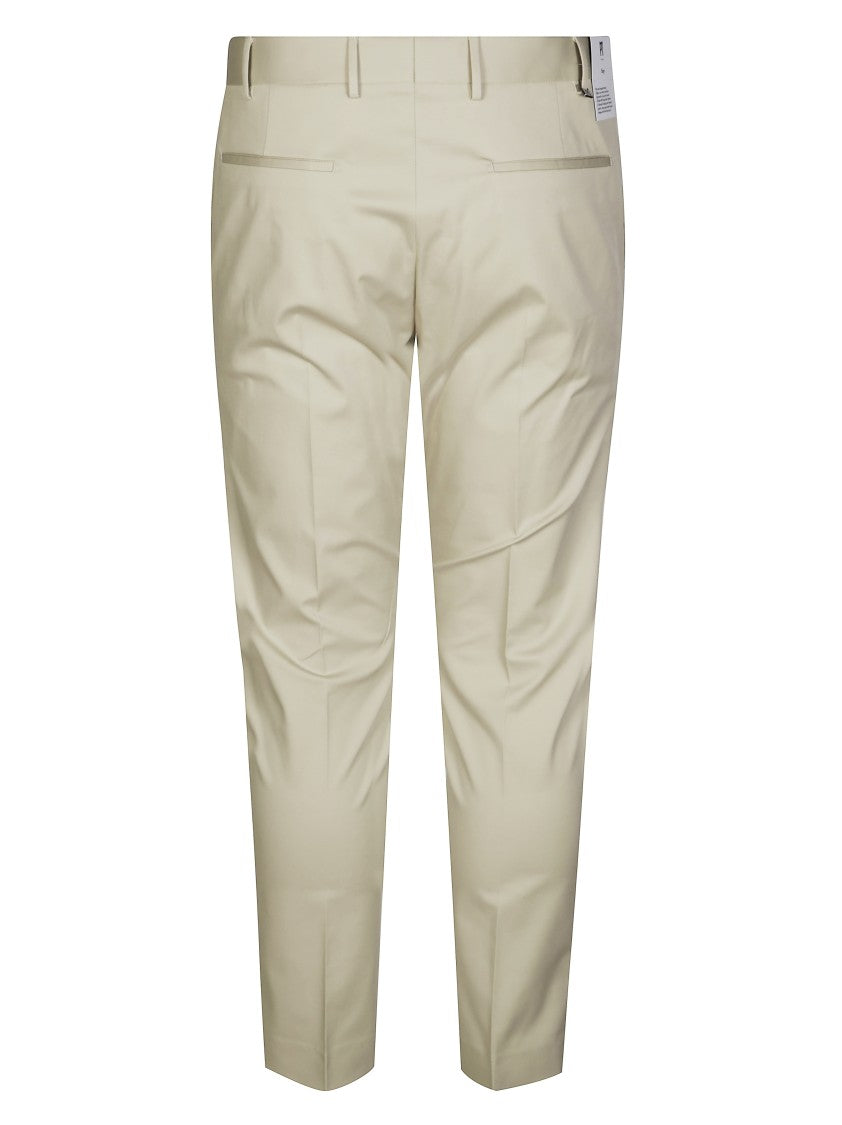 Pt01 Tailored Fit Trousers With Design