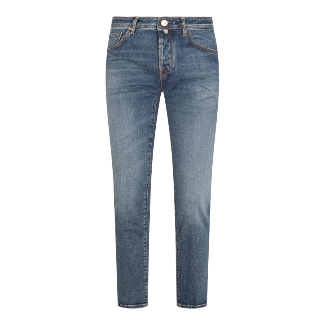 Jacob Cohen Medium Blue Slim Fit Jeans With Subtle Fading