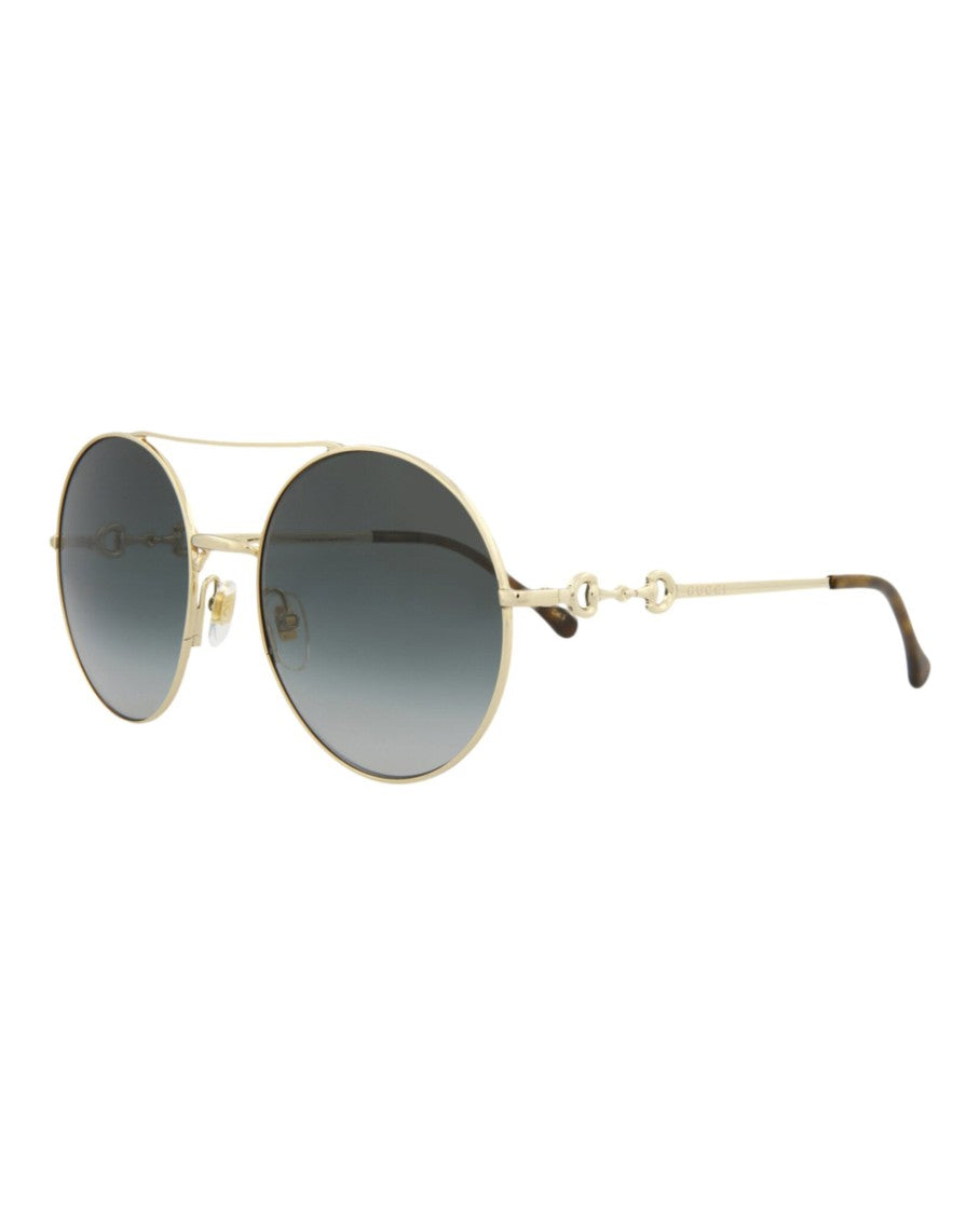 Gucci Round-Metal Frame Sunglasses