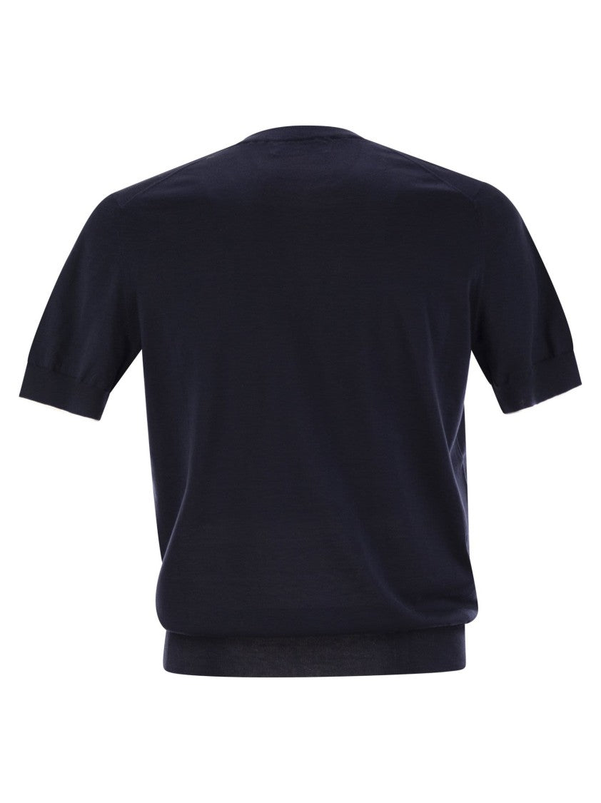 Brunello Cucinelli Short-Sleeved Cotton Jersey With Contrast Trim