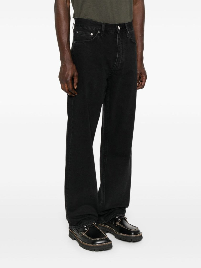 Sunflower Wide Leg Black Jeans With Classic Five-Pocket Design