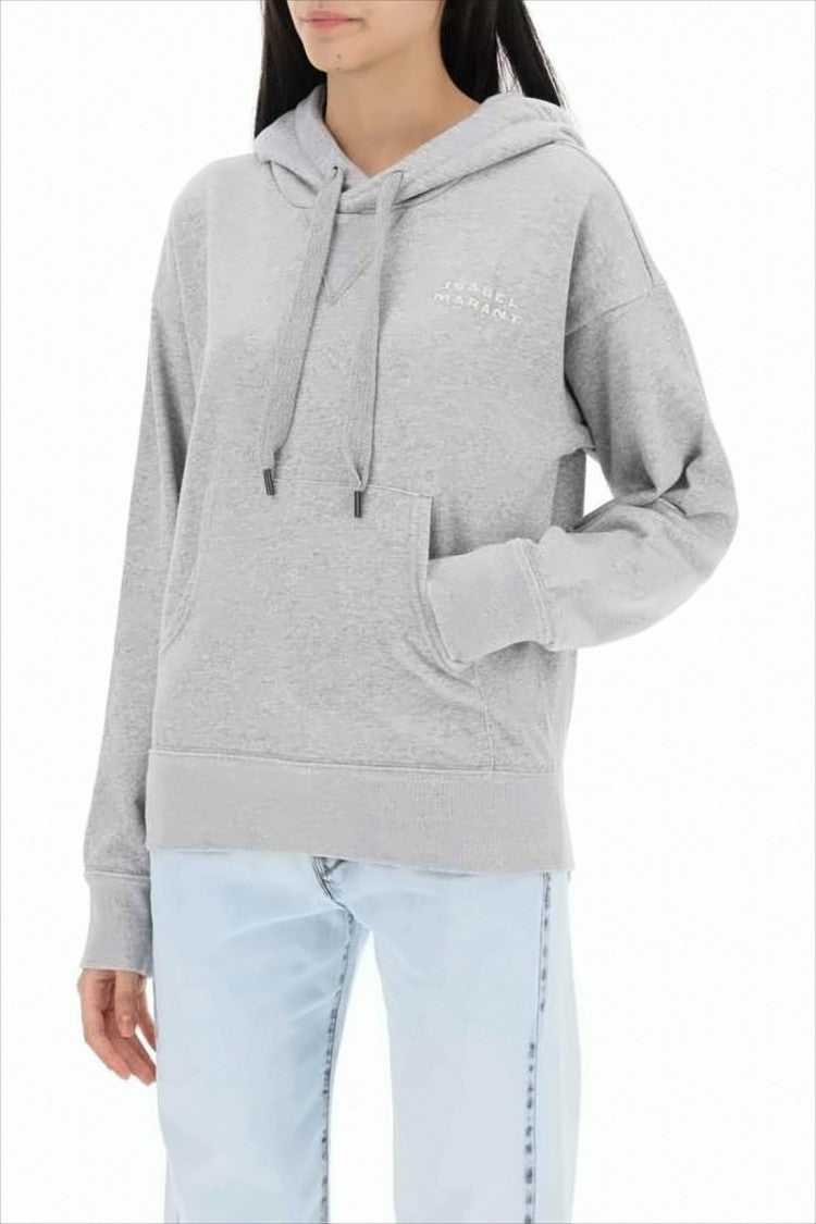 Isabel Marant Relaxed Fit Cropped Hoodie With Drawstring