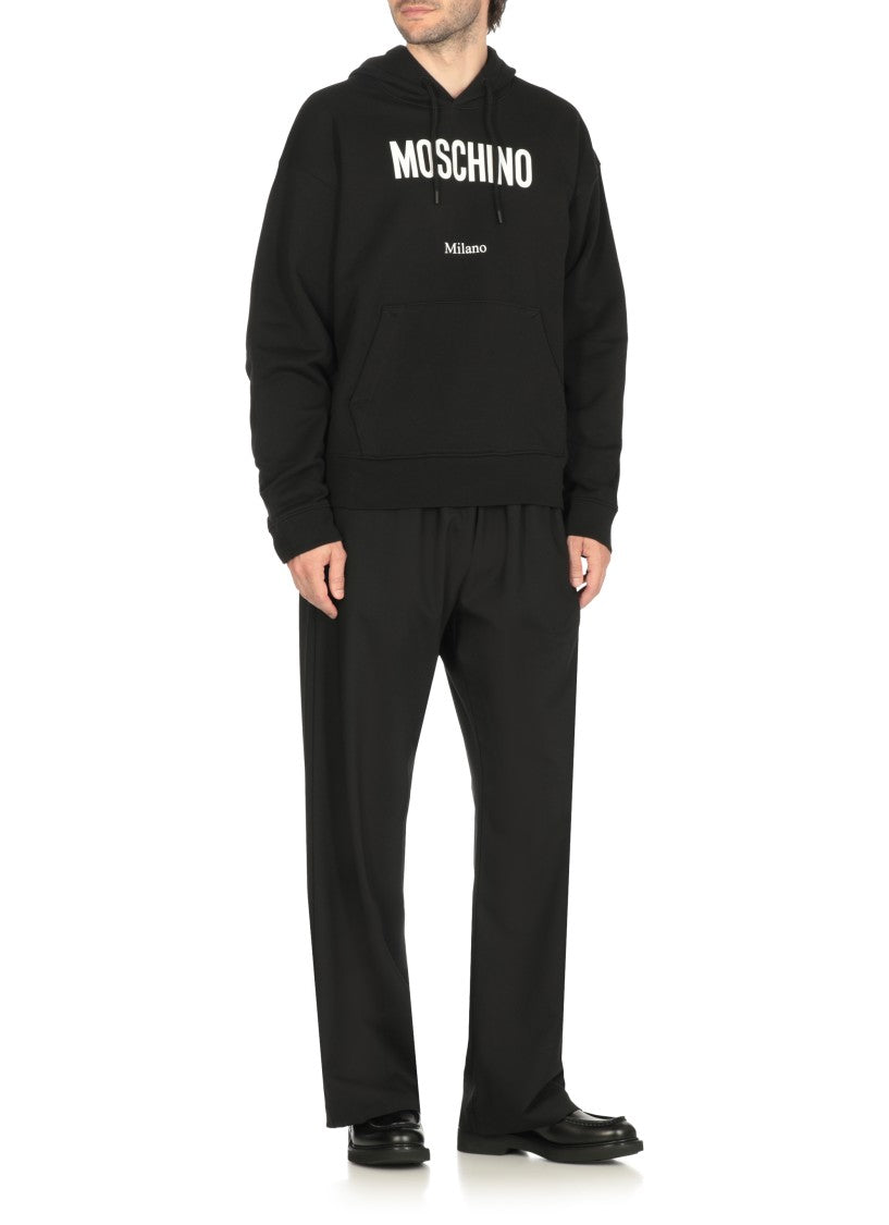 Moschino Cotton Logoed Hoodie