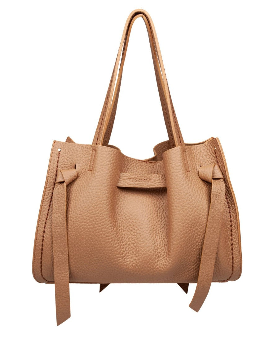 Visona ' Vittoria Santorini Leather Shopping Bag Leather Color