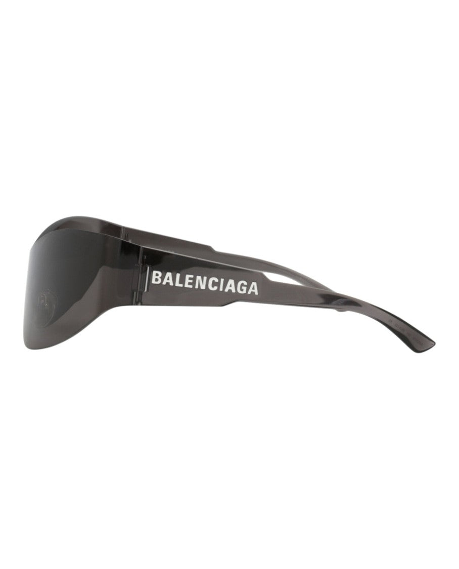 Balenciaga Shield-Frame Wraparound Sunglasses With Integrated Nose Pads