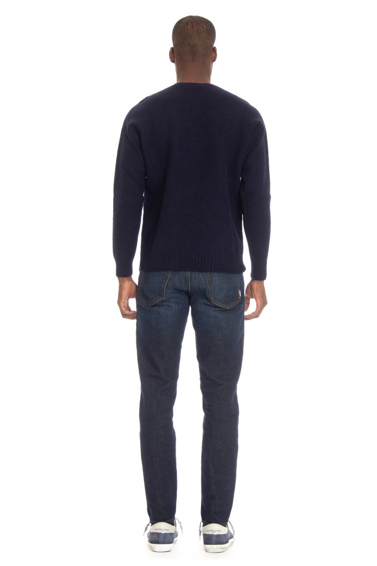 Drumohr Supersoft Brushed Wool Crewneck Sweater