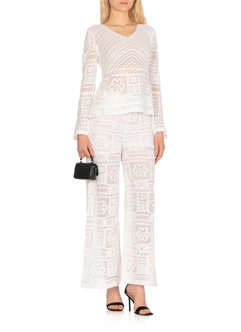 D. Exterior White Cotton Sweater