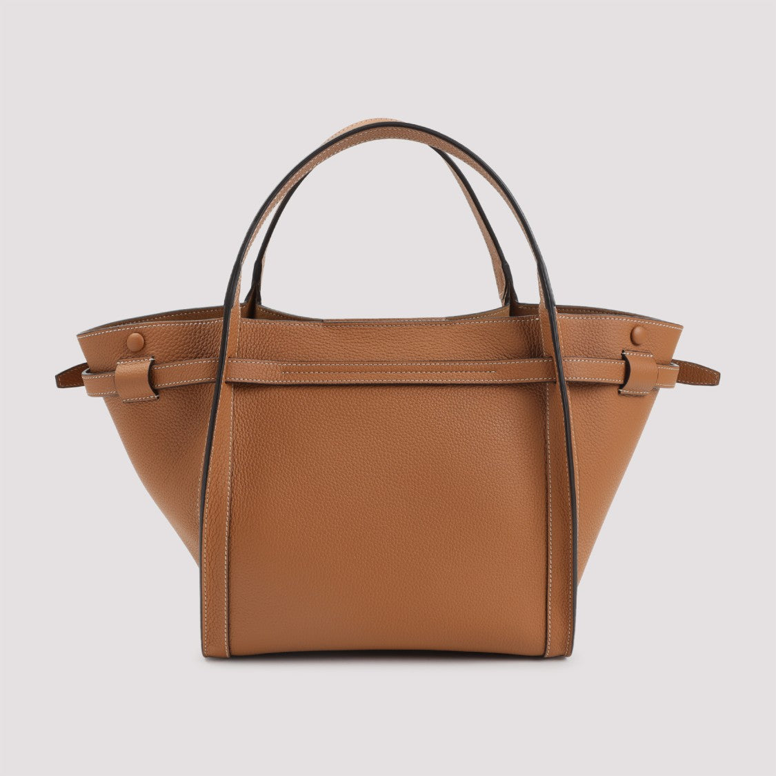 Tod's Trapezoidal Shoulder Bag In Textured Brown Leather