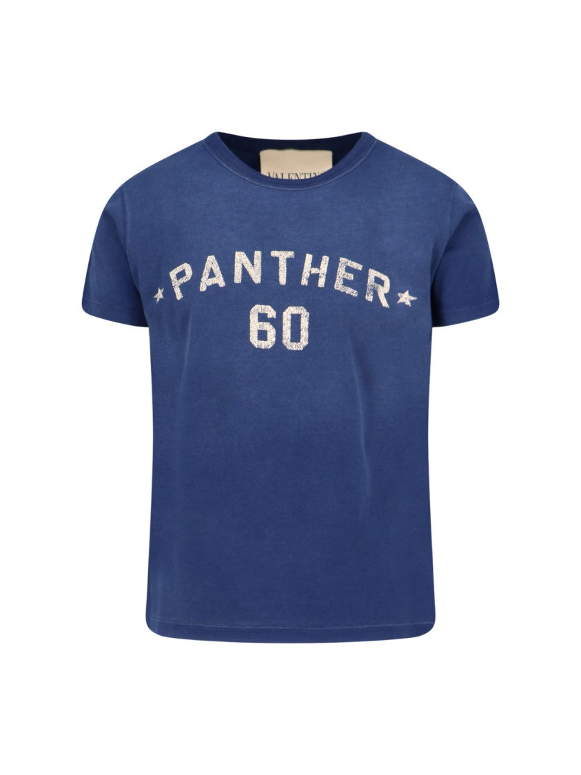 Valentino Navy Logo Print T-Shirt