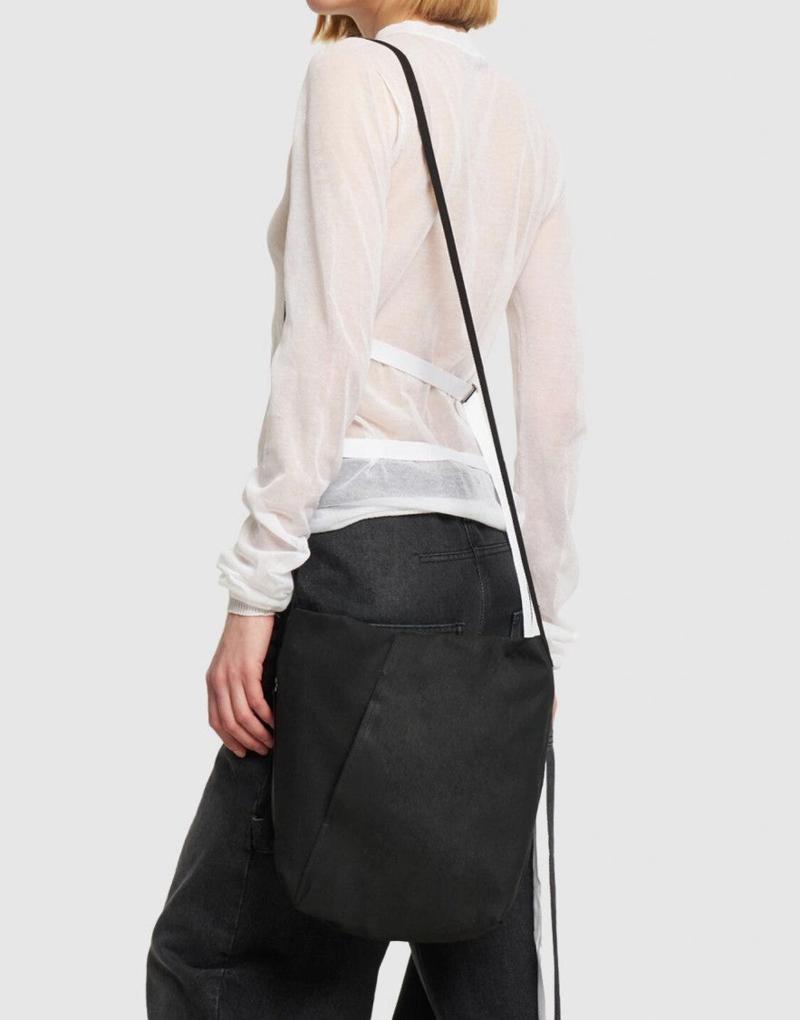 Ann Demeulemeester Maya Denim Waxed Shoulder Bag