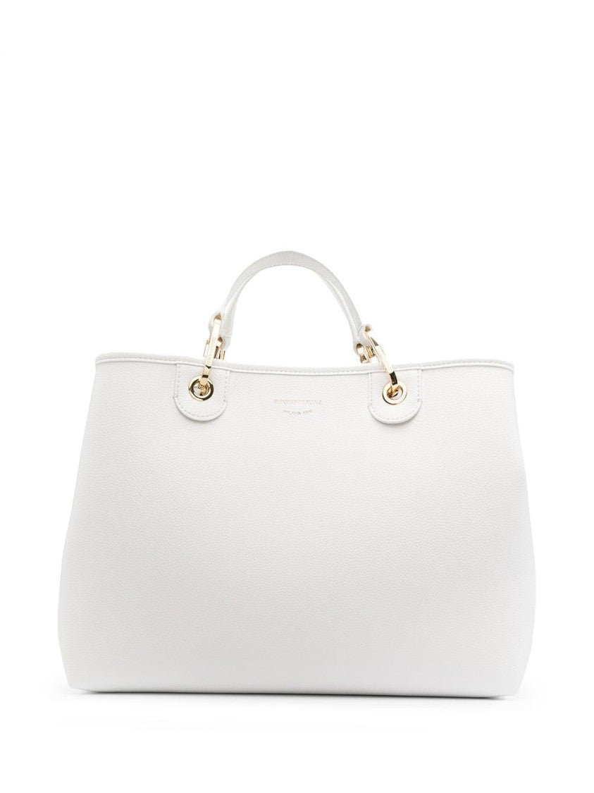 Emporio Armani Textured White Shoulder Bag