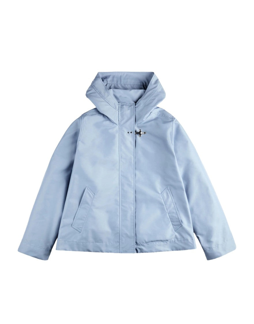 Fay Hooded Short Parka With Concealed Closure