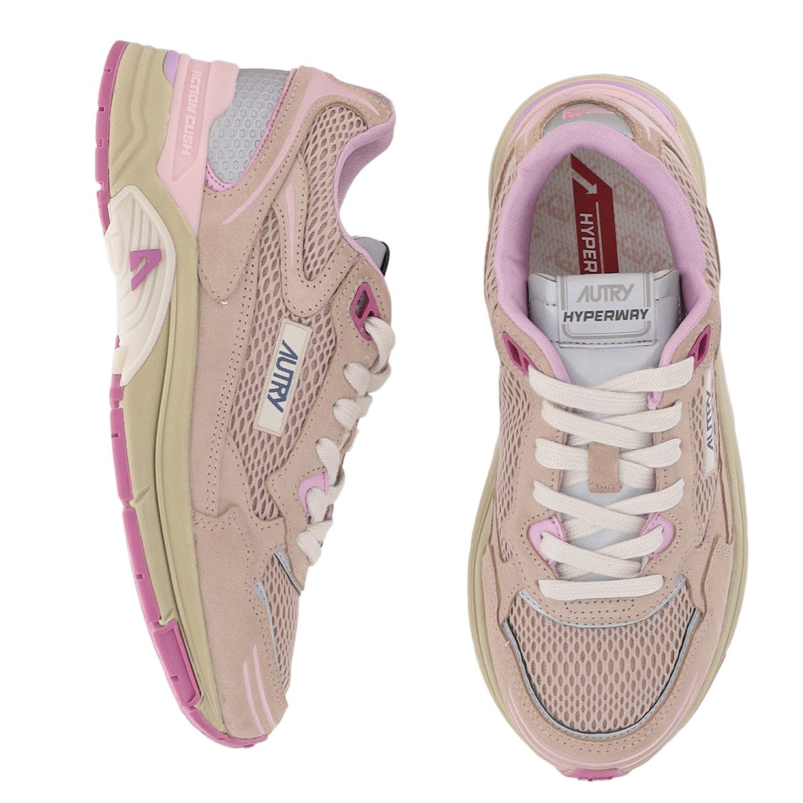 Autry Hyperway Sneakers With Suede And Mesh Detailing