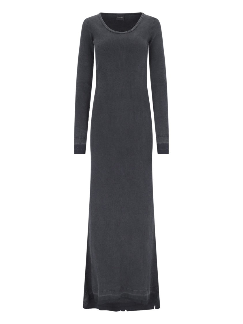 Balenciaga Maxi Lingerie Dress – Black