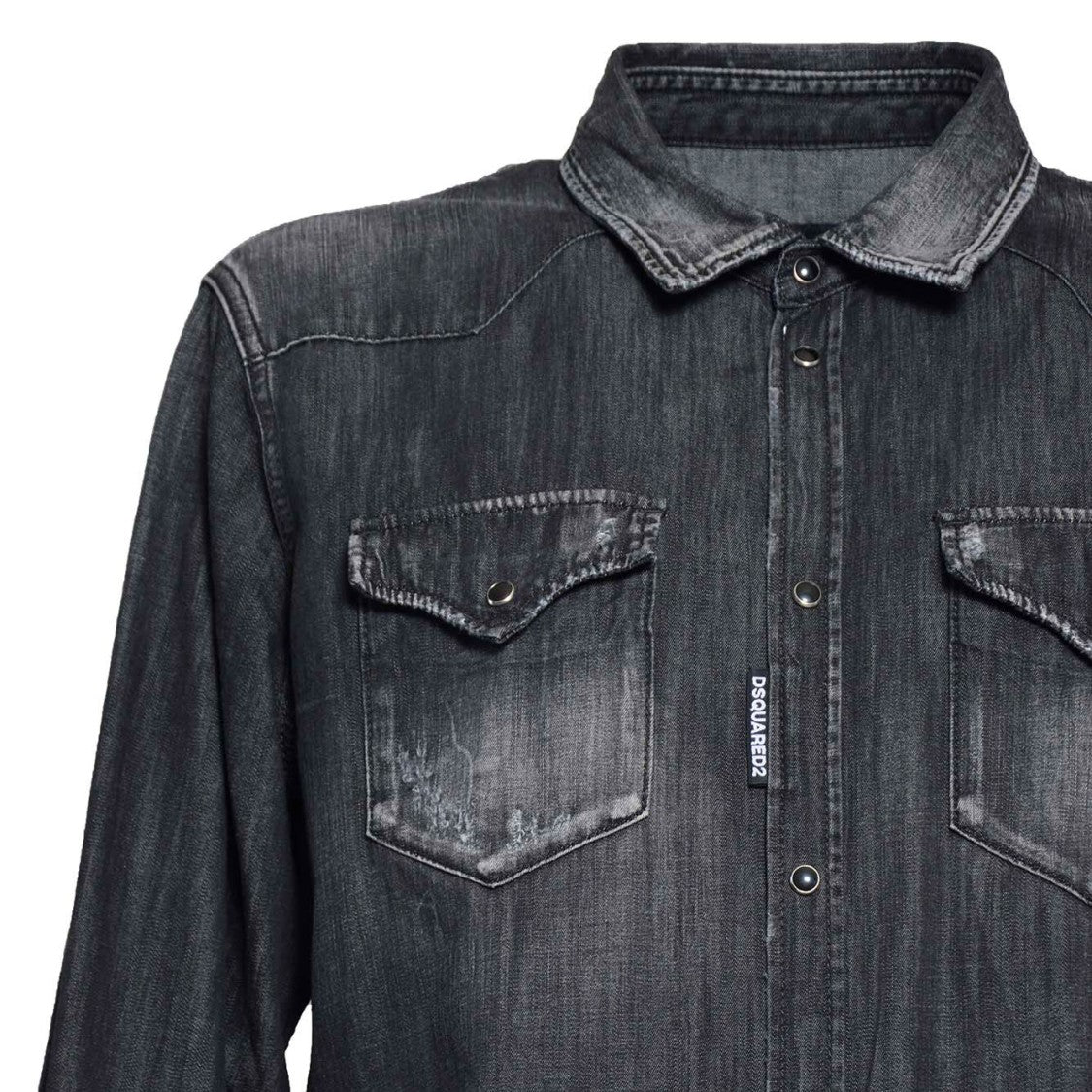 Dsquared2 Black Cotton Classic Western Shirt