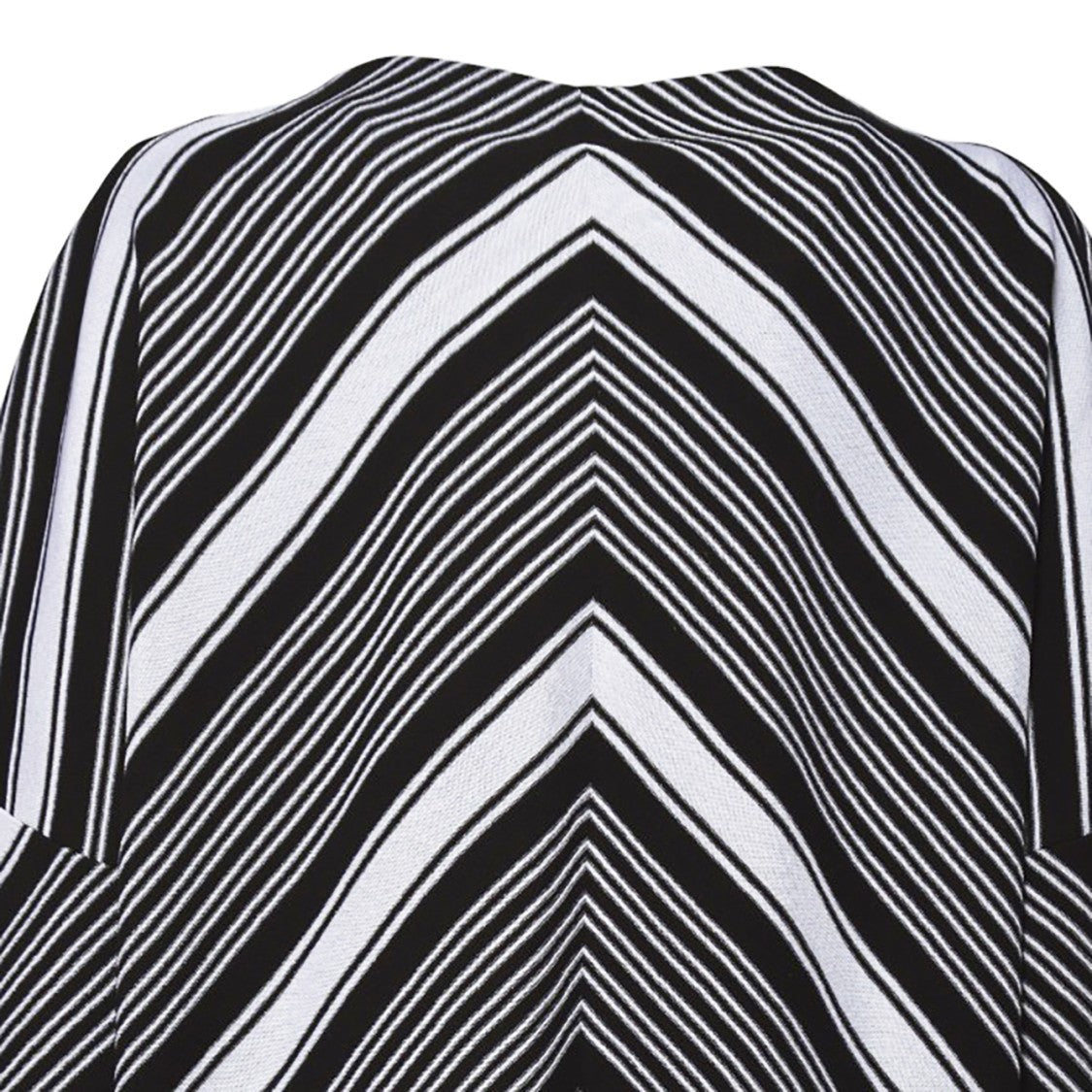 Missoni Black Chevron Viscose Mini Dress With Oversized Sleeves