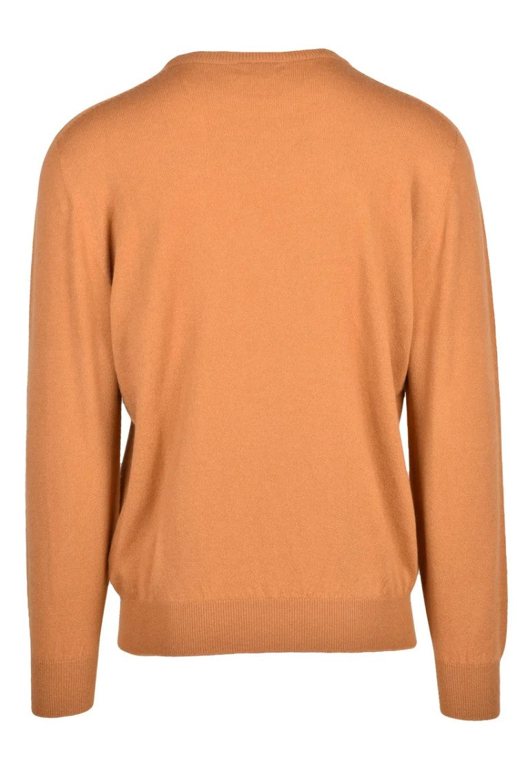 Hawico Crew Neck Cashmere Pullover - Black/Orange