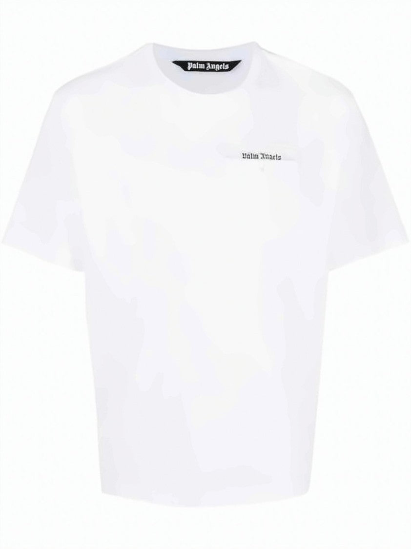 Palm Angels Minimalist Short-Sleeve T-Shirt With Subtle Chest Pocket