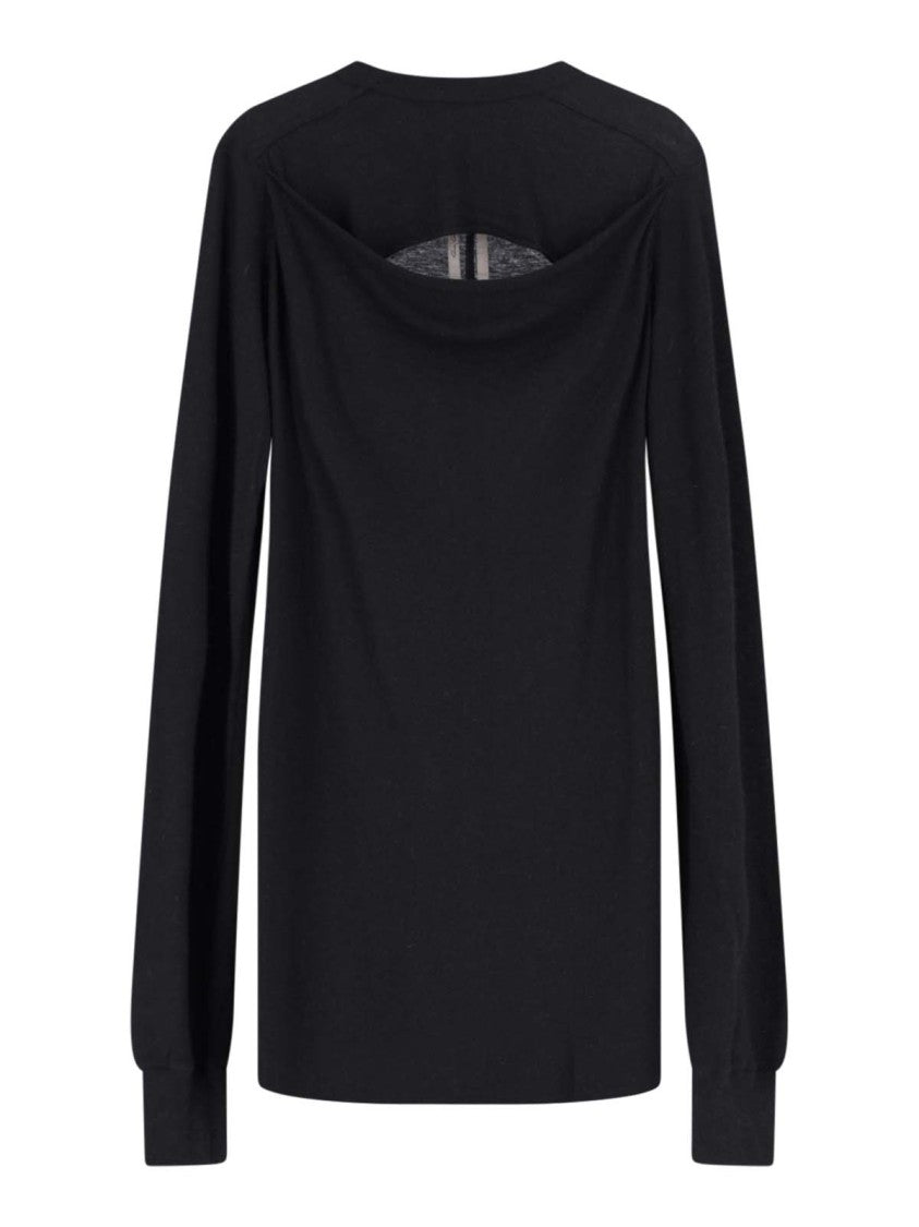 Rick Owens Cut-Out Long Sleeve Shirt – Black