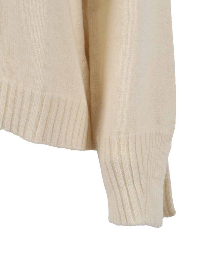 Kangra Cashmere Boxing Crew Neck With Dropped Wrists