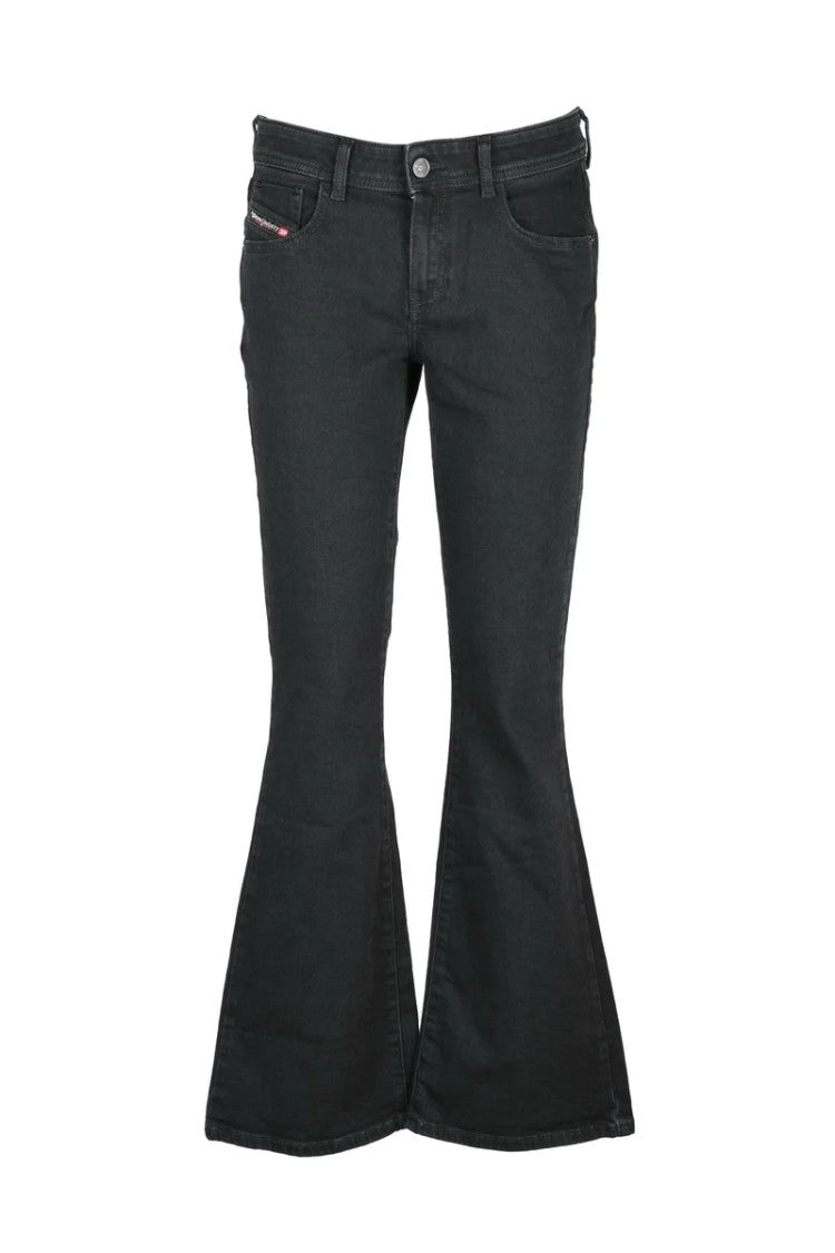 Diesel Black Cotton Elastane Women's Low Waist Jeans