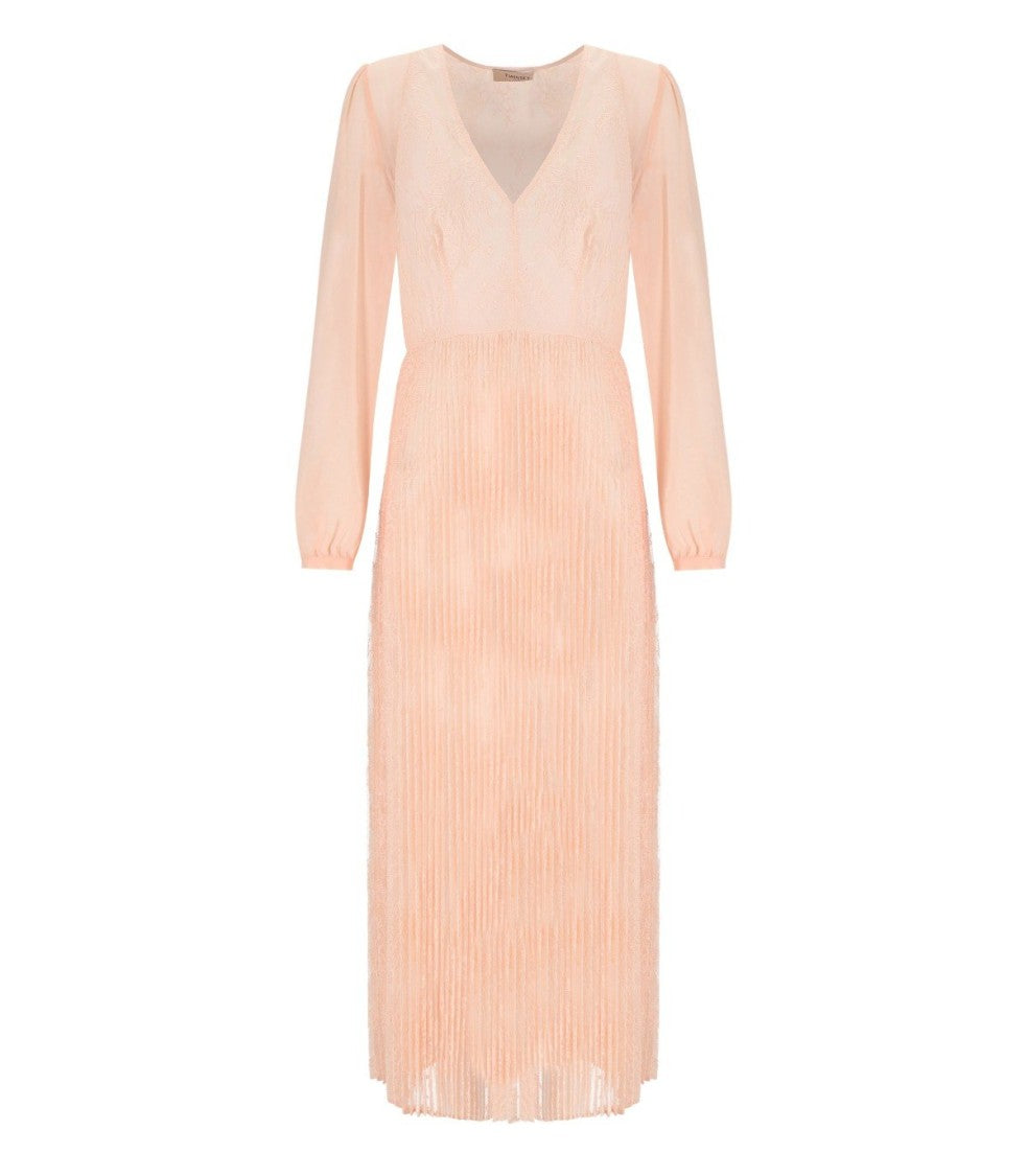 Twin-Set Pink Lace Long Dress