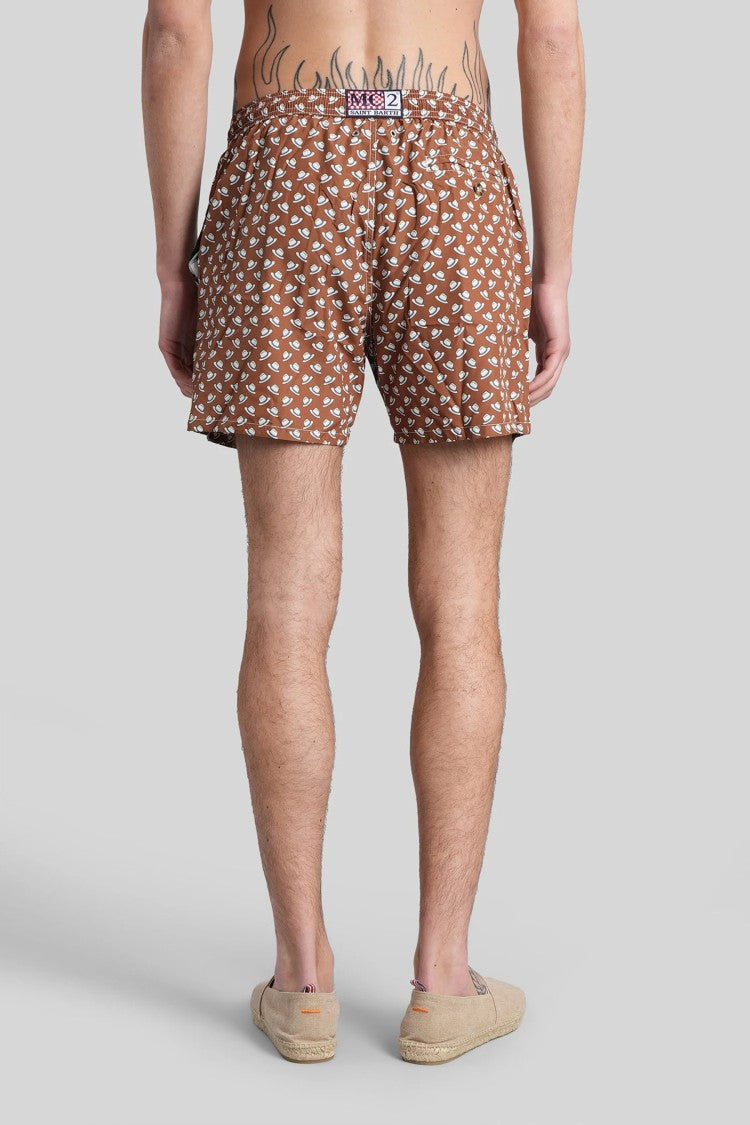 Mc2 Saint Barth Brown Lighting Micro Fantasy Swim Shorts