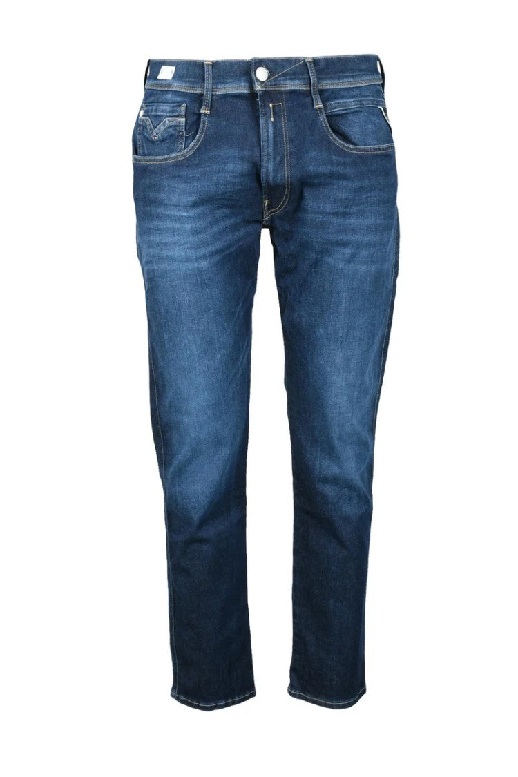 Replay Blue Men's Cotton Blend Stretch Jeans