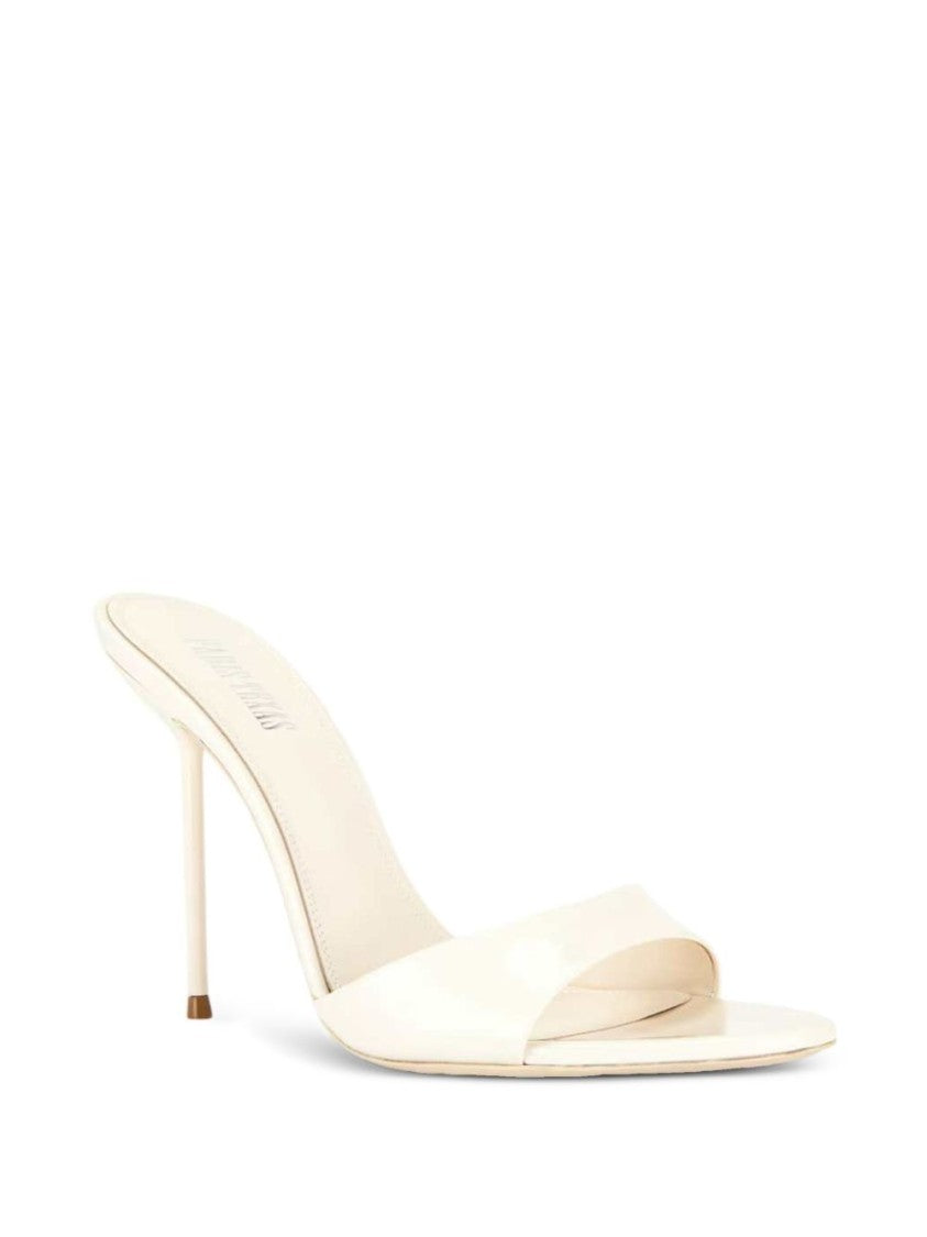 Paris Texas Ivory Silk And Nylon Open Sandals