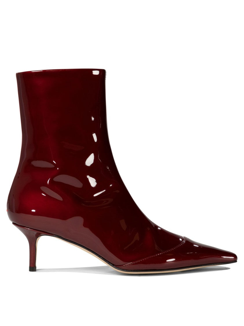 Aeydē "Roe" Patent Leather Ankle Boots
