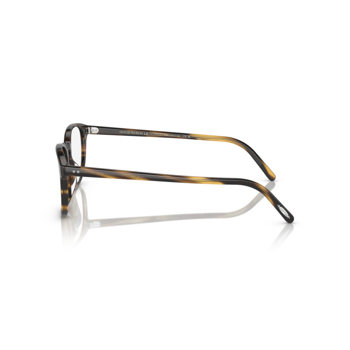 Oliver Peoples Round Tortoiseshell Eyeglasses With Keyhole Bridge