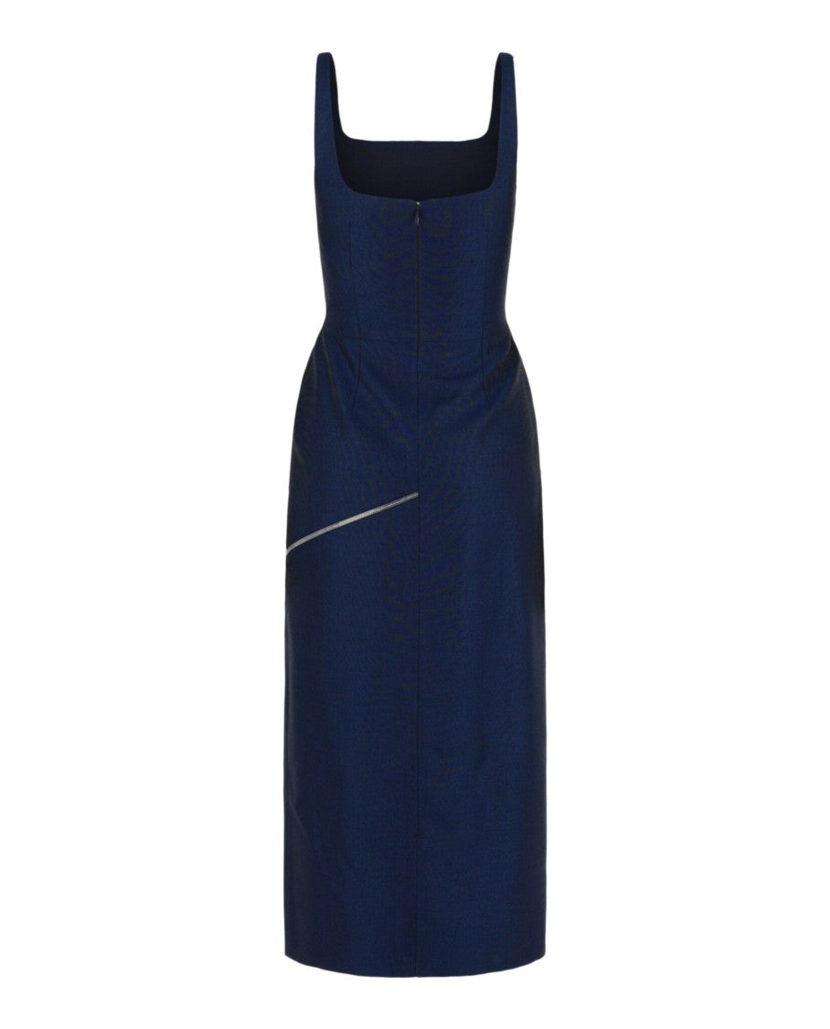 Alexander Mcqueen Zip Slash Midi Dress