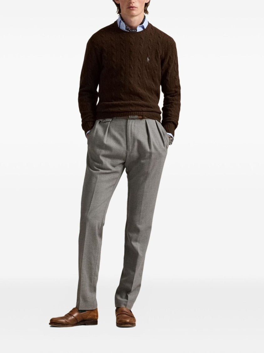 Polo Ralph Lauren Classic Cable-Knit Sweater In Rich Brown Tone