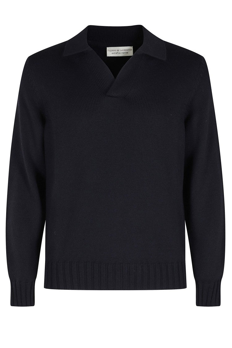 Filippo De Laurentiis Skipper Polo Shirt In Fine Merino Wool