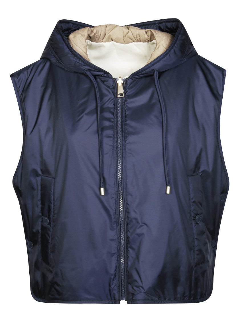Max Mara Minimalist Short Gilet With Button Closure