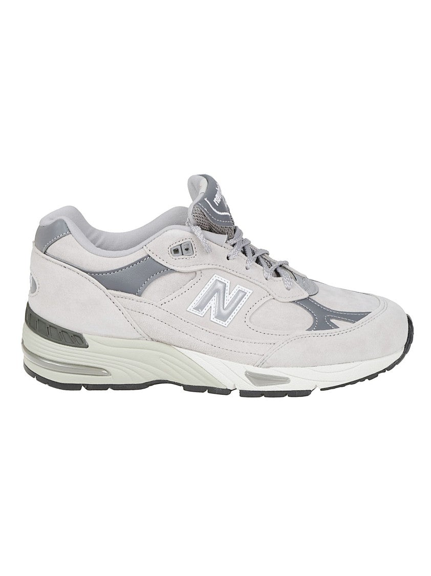 New Balance Grey 991 Layered Suede Mesh Sneakers